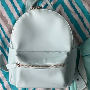 TURQUOISE MINI FOREVER 21 BACKPACK